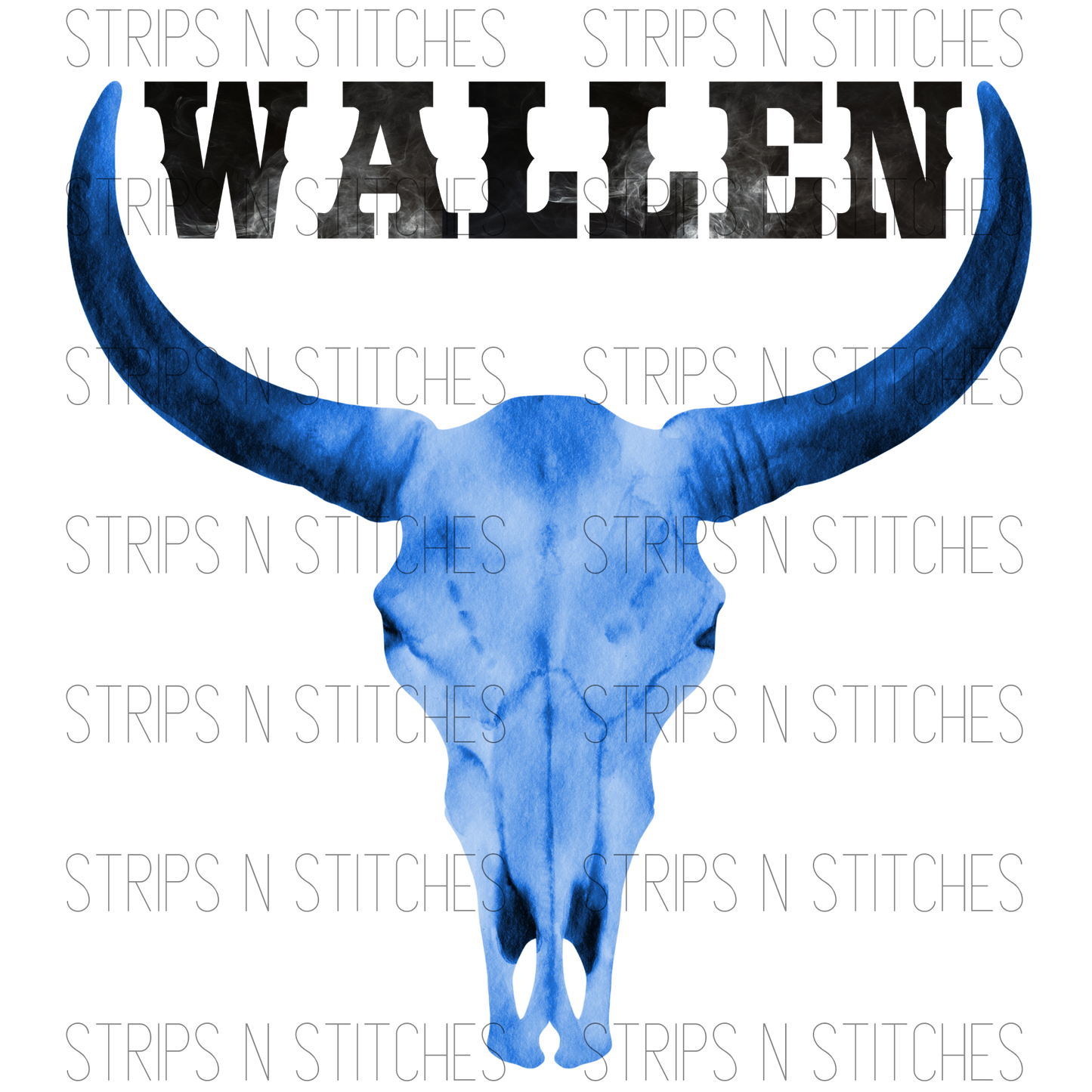 Wallen Skull Blue | Sublimation Transfer | Create your own