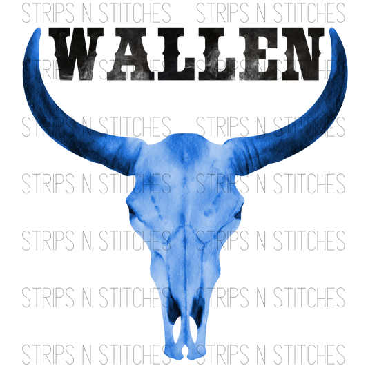 Wallen Skull Blue | Sublimation Transfer | Create your own