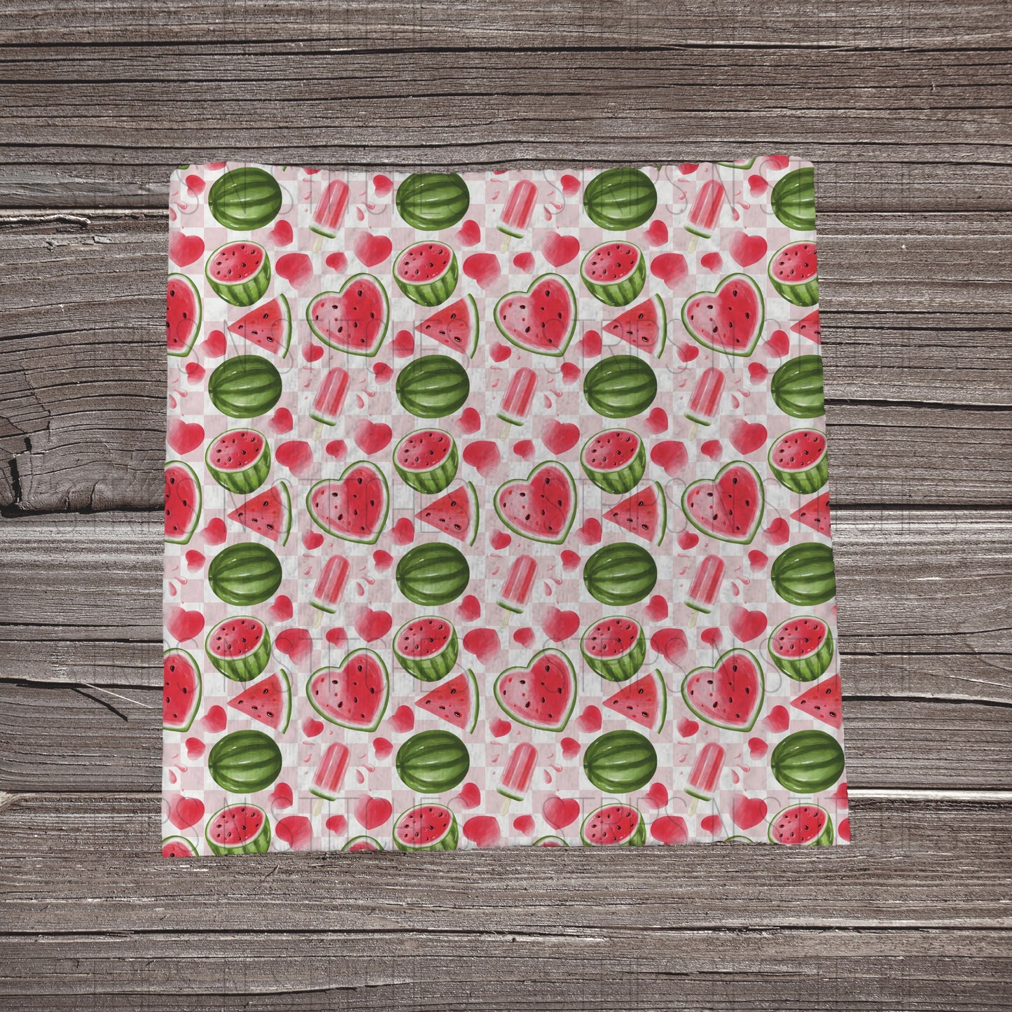 Watermelon Plaid | Fabric Strip- Bow Making- Headwrap- Scrunchies