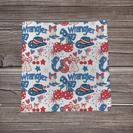 Western 4th | Bullet Fabric Strip | Bow Making | Scrunchie