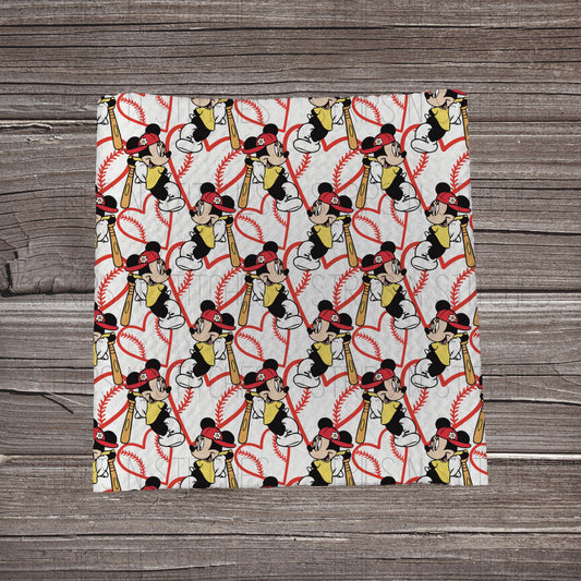 MM Swings for the Fence- White | Fabric Strip- Bow Making- Headwrap- Scrunchies