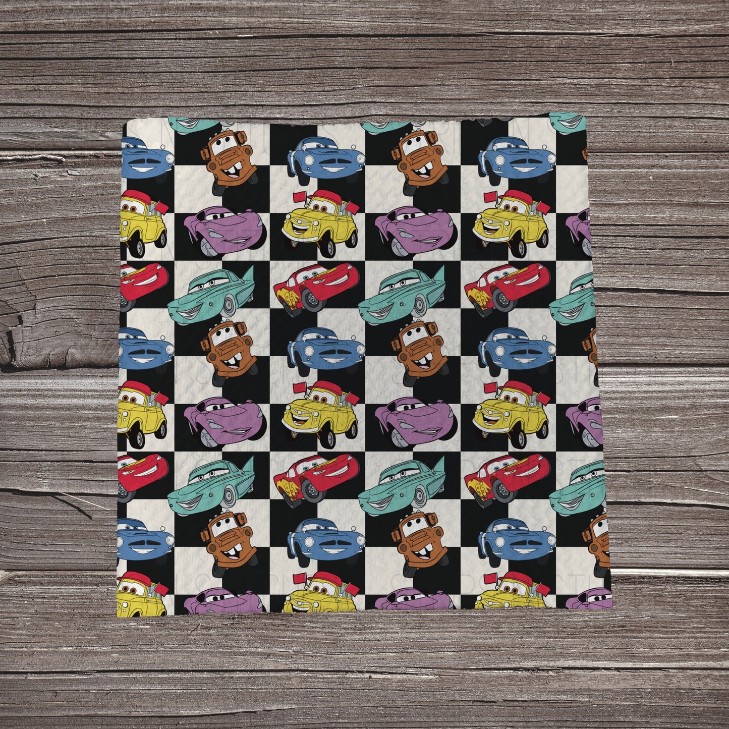 Black & White Checkered Vehicles & Friends | Bullet Fabric Strip | Bow Making | Scrunchie |