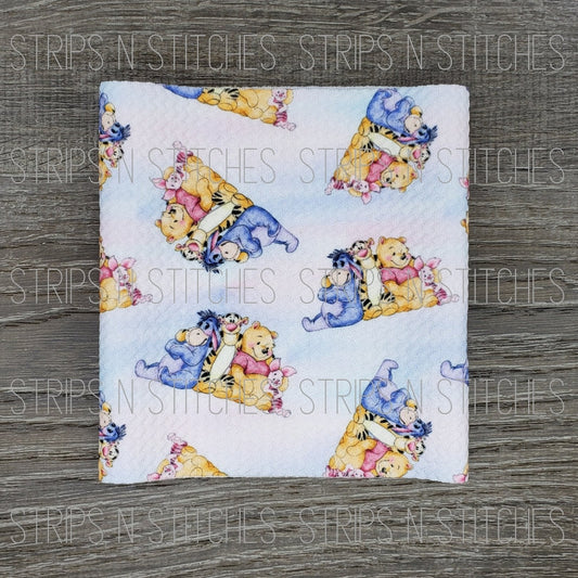 Rainbow Sweet Bear & Friends | Fabric Strip | Bow Making | Scrunchie |