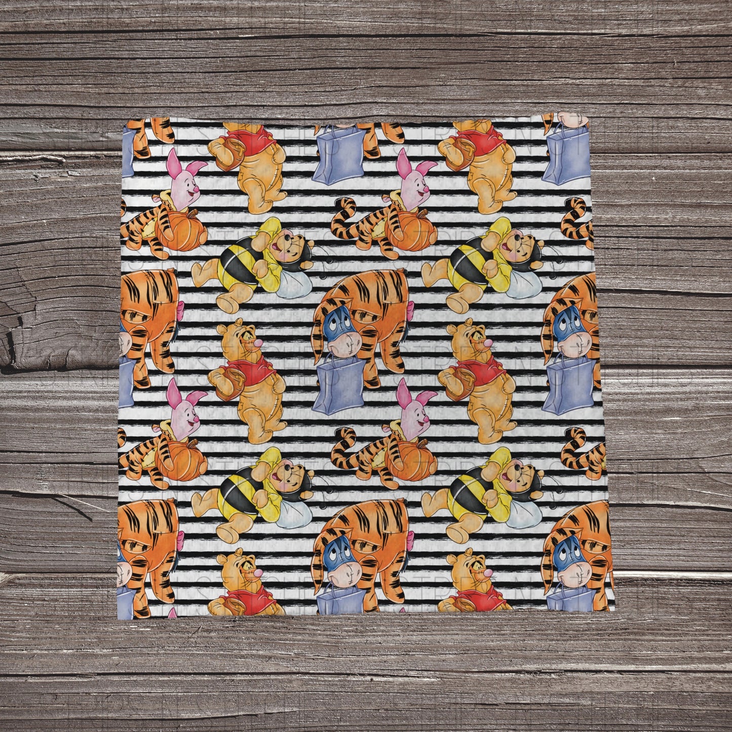 Striped Halloween Honey Bear Friends | Fabric Strip- Bow Making- Headwrap- Scrunchie
