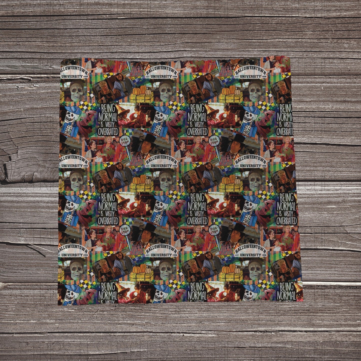 Halloween City Collage | Fabric Strip- Bow Making-