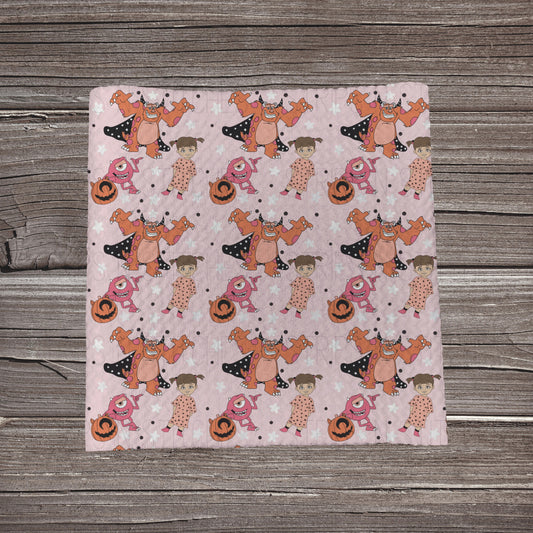 Creatures Inc- Pink | Fabric Strip- Bow Making- Headwraps- Scrunchies