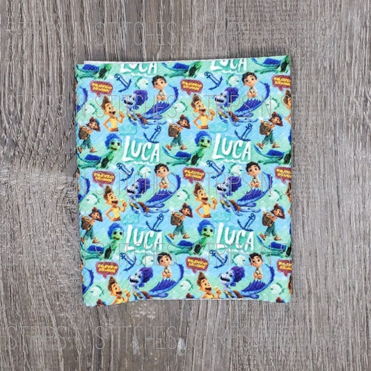 Dark Sea Monster - Fabric Strip- Bow Making- Headwrap- Scrunchies