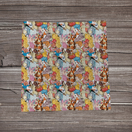 Sweet Bear Mashup | Fabric Strip- Bow Making| Headwrap | S