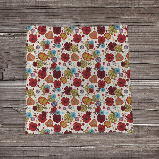 Almost Hidden Metal Man  |  Fabric Strip- Bow Making- Headwrap- Scrunchies