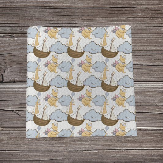 Nautical Sweet Bear | Fabric Strip- Bow Making- Headwraps- Scrunchies