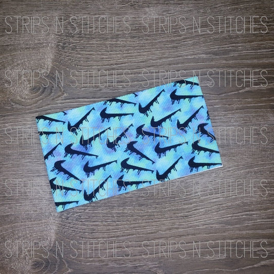 Curved CheckDrip Fabric Strip- Bow Making- Headwrap- Scrunchies