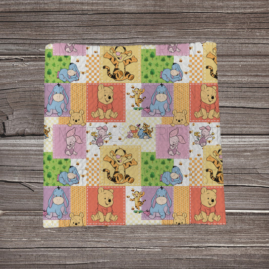 Sweet Bear & Friends Patchwork | Bullet Fabric Strip | Bow Making | Scrunchie |