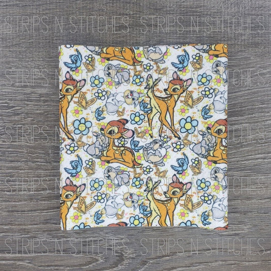 Deer & Rabbit | Fabric Strip- Bow Making- Headwrap- Scrunchies