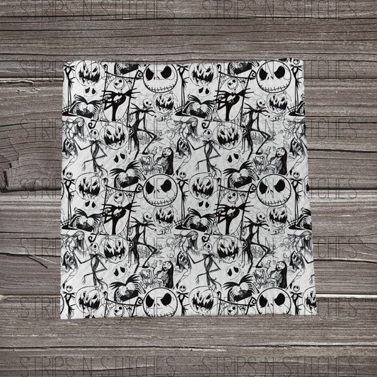 Skeleton - Fabric Strip- Bow Making- Headwrap- Scrunchies