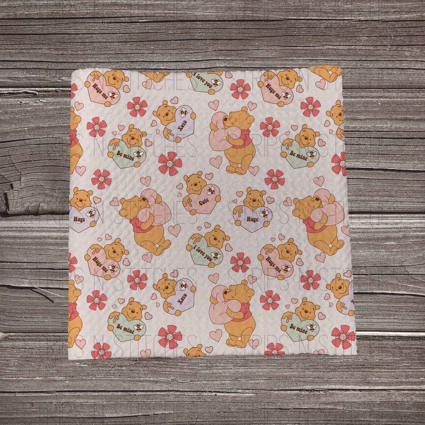 Sweet Bear I Love You | Bullet Fabric Strip | Bow Making | Scrunchie |