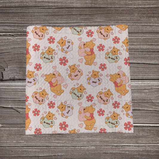 Sweet Bear I Love You | Bullet Fabric Strip | Bow Making | Scrunchie |