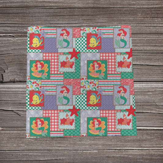 Deep Sea Girl Patchwork | Fabric Strip- Bow Making- Headwrap