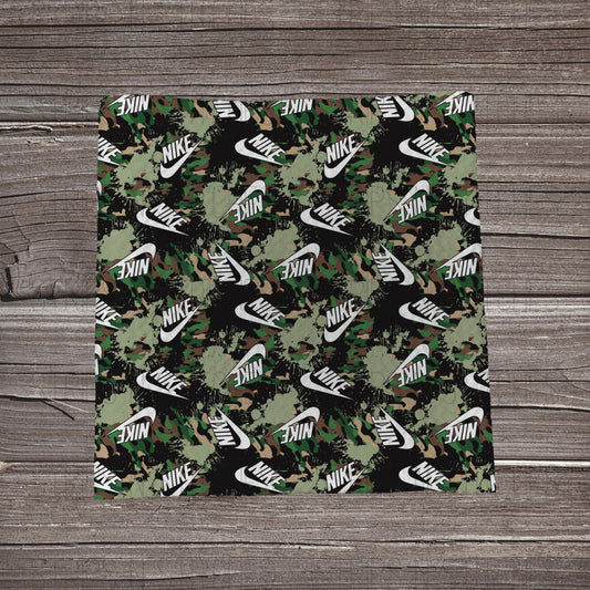 Camo Swoosh | Fabric Strip- Bow Making | Headwraps