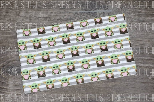 Y Baby Love Fabric Strip- Bow Making- Headwrap- Scrunchies