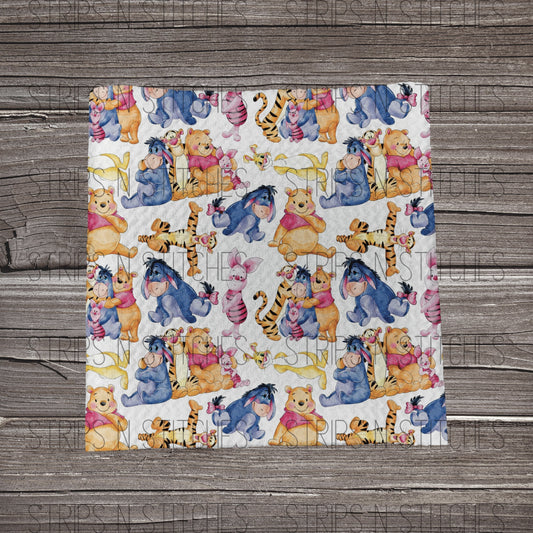 Ashdown Forest Friends Fabric Strip- Bow Making- Headwrap- Scrunchies