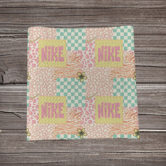 Pastel Curved Check Patchwork | Fabric Strip | Bow Making | Headwrap | Scrunchies