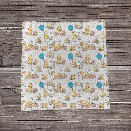 Vintage Sweet Bear  Fabric Strips | Bow Making | Headwrap | Scrunchies