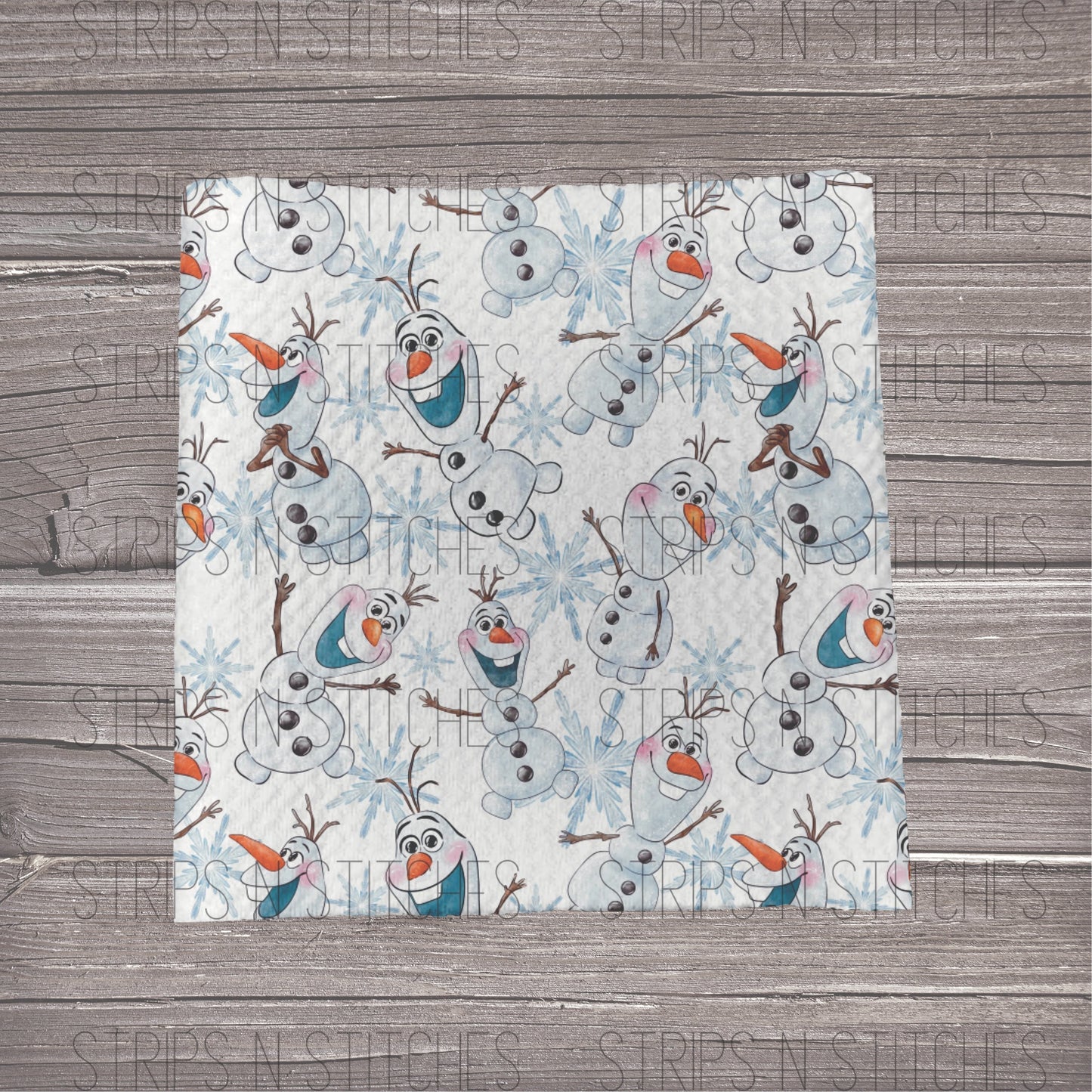 Ice Snowman & Snowflakes | Bullet Fabric Strip | Bow Making | Scrunchie |