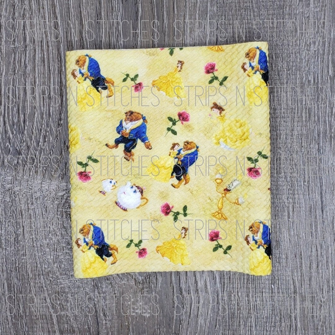 Pretty & Beast (yellow)- Fabric Strip- Bow Making- Headwrap- Scrunchies