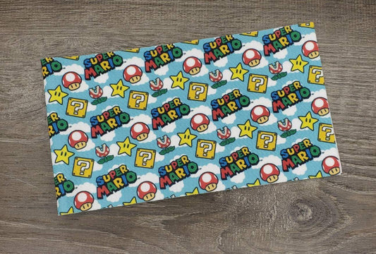 Mario Fabric Strip- Bow Making- Headwrap- Scrunchies