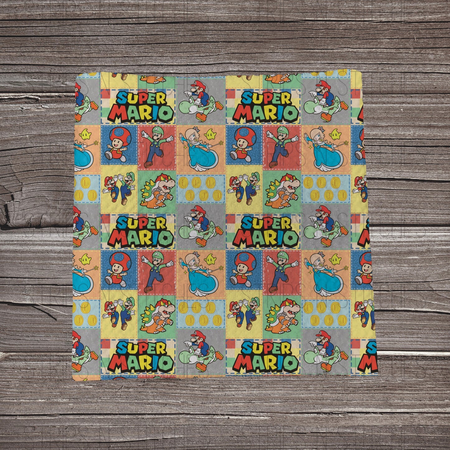 Video Game Super Bros Patchwork | Bullet Fabric Strip | Bow Making | Scrunchie | Headwraps