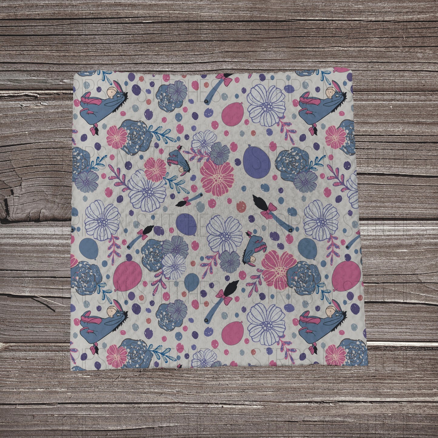 Floral Donkey Fabric Strip- Bow Making- Headwrap- Scrunchies