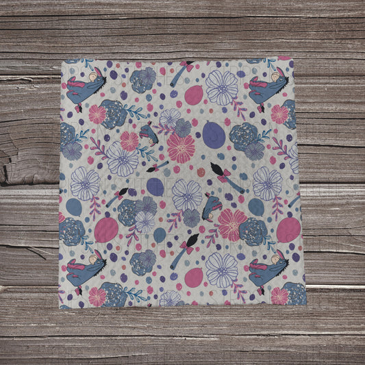 Floral Donkey Fabric Strip- Bow Making- Headwrap- Scrunchies