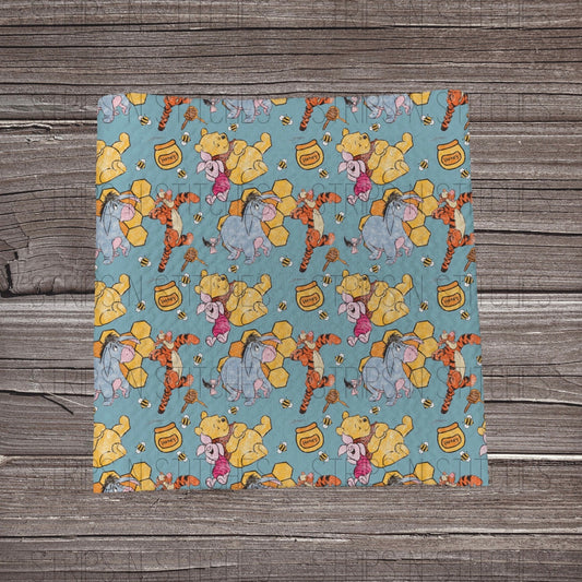 Distressed Bear Blue | Fabric Strips | Bow Making | Headwrap | Scrunchies