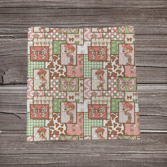 Muted Cowgirl MM Patchwork | Fabric Strip- Bow Making- Headwrap- Scrunchies