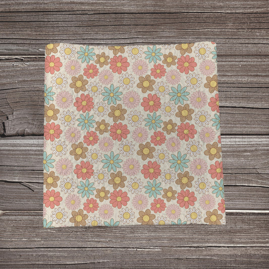 Muted Toys Floral | Fabric Strip- Bow Making- Headwrap- Scrunchies