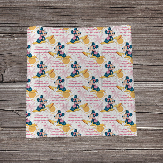 Surfing Girl MM | Fabric Strip- Bow Making- Headwrap- Scrunchies