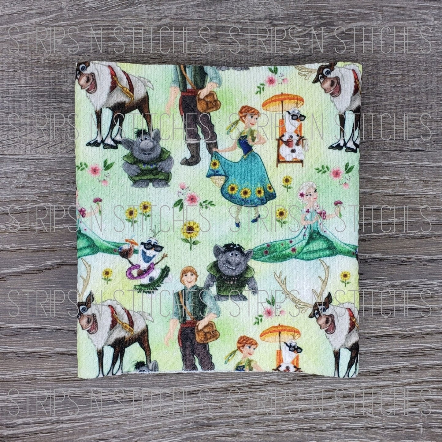 Icy Scatter Green | Fabric Strip | Bow Making | Scrunchie |