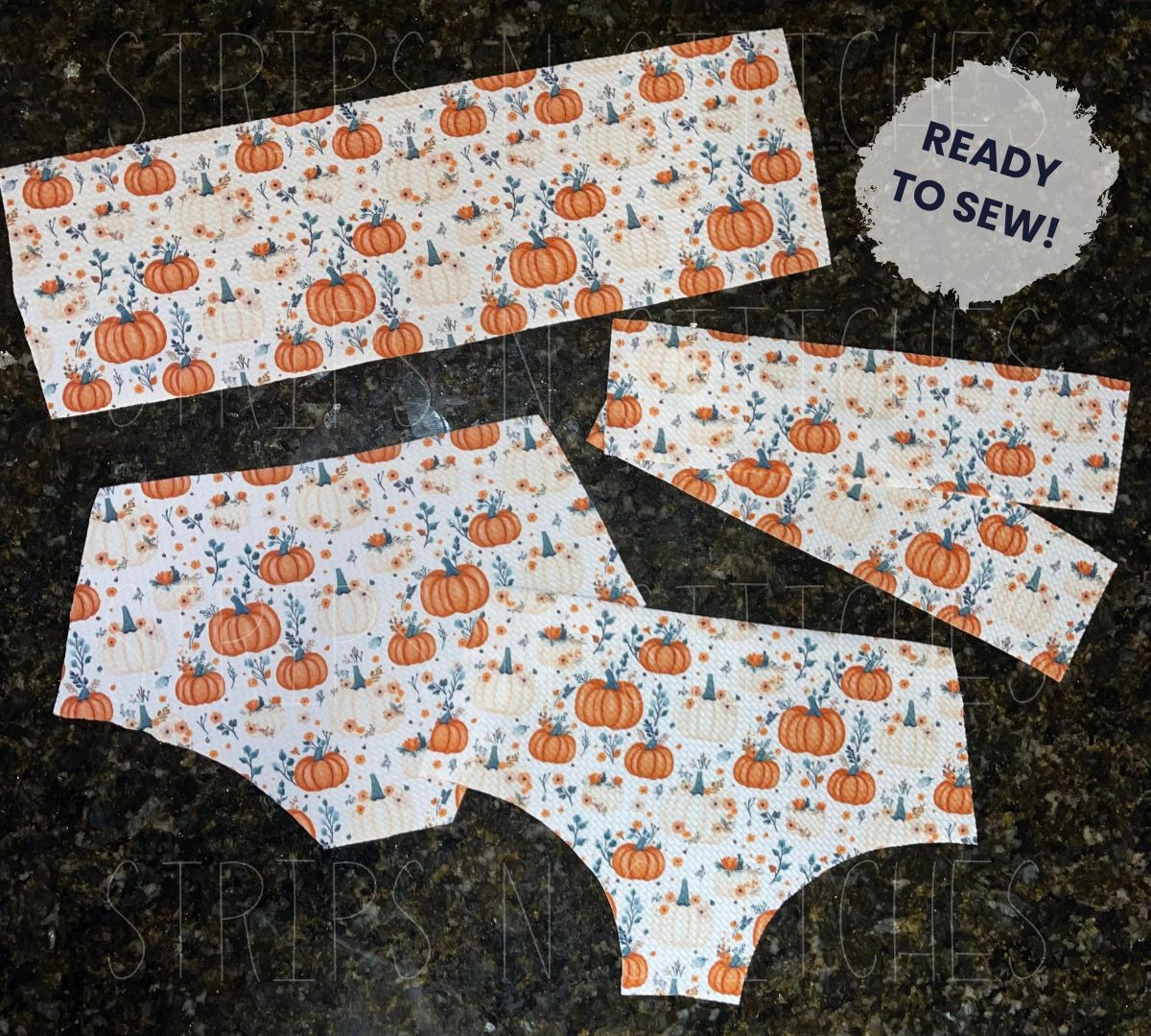 SOLID WAIST & CUFFS-  Ready to Sew Pre-Cut Bummies