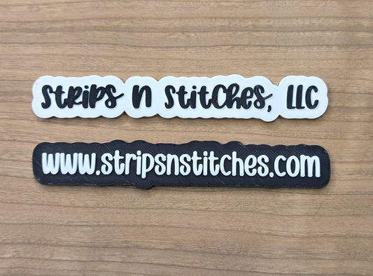 Black & White Business Watermark Name Tag