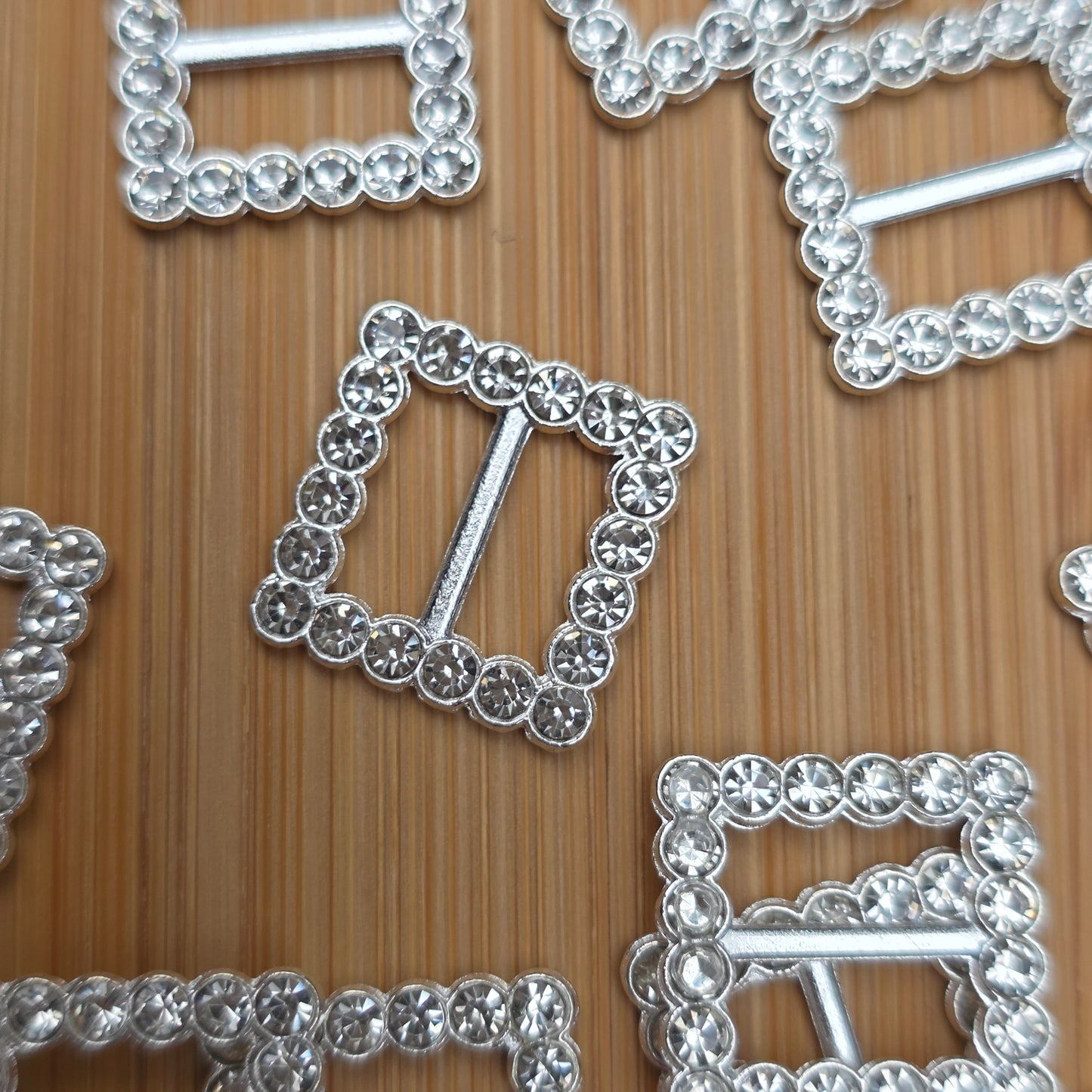 Square Rhinestone Buckle Slider | Bow Accessories