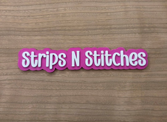 Colored with White Text Business Watermark Name TagThis