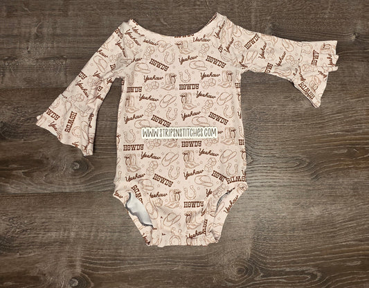 Ready to Sew Pre-Cut Bell Sleeve Body Suit