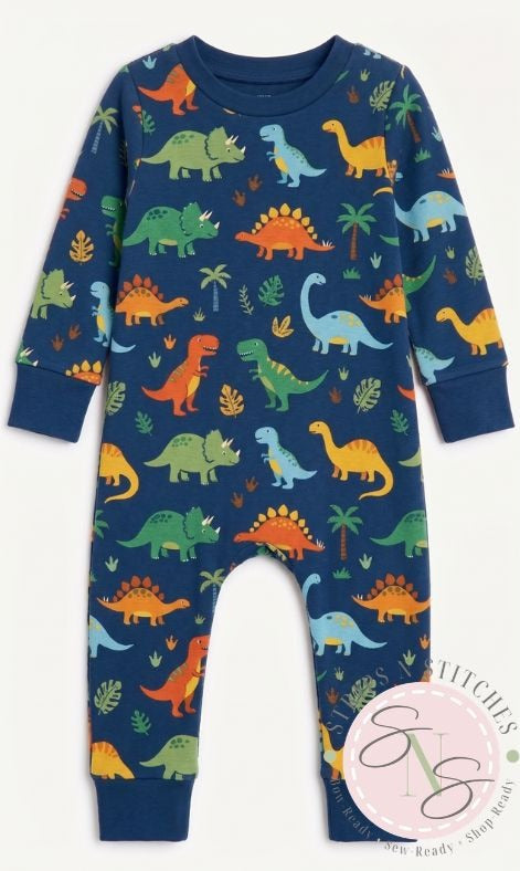 Ready to Sew Pre-Cut Long Sleeve Pant Romper
