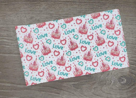 Love Castle Fabric Strip- Bow Making- Headwrap- Scrunchies