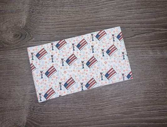 USA Flags Fabric Strip- Bow Making- Headwrap- Scrunchies