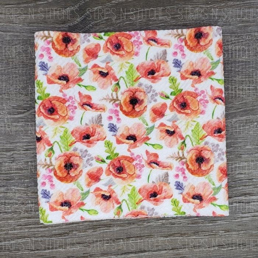 Poppies | Bullet Fabric Strip | Bow Making | Scrunchie |