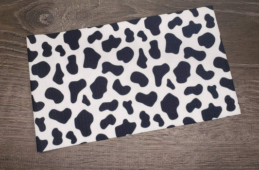 Cow Print Fabric Strip- Bow Making- Headwrap- Scrunchies