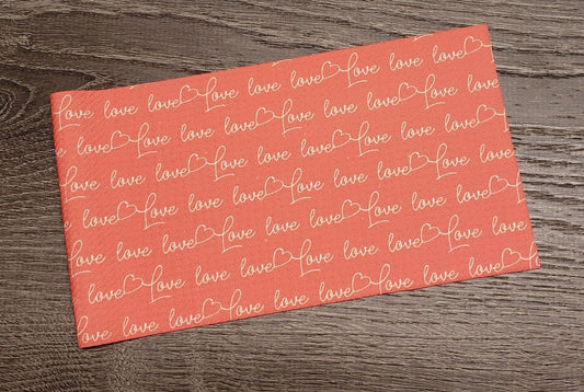 Love Words Fabric Strip- Bow Making- Headwrap- Scrunchies