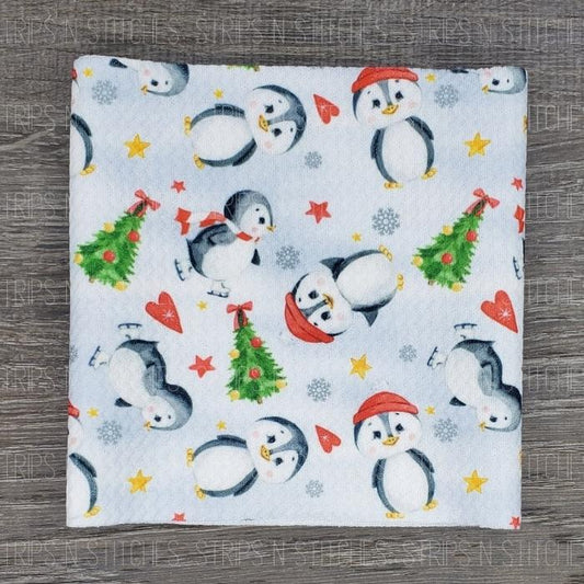 Christmas Penguins | Bullet Fabric Strip | Bow Making | Scrunchie |