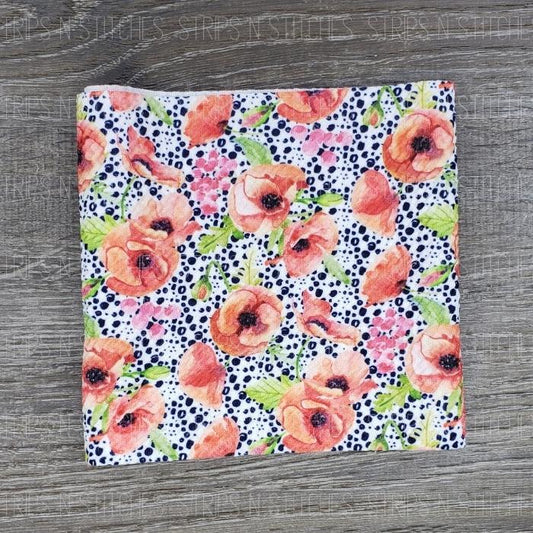 Poppies & Dots | Bullet Fabric Strip | Bow Making | Scrunchie |